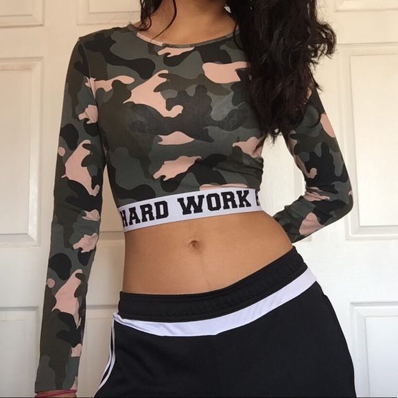 camouflage crop top